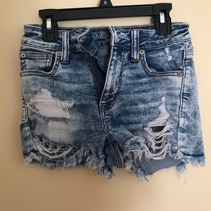 American Eagle washed denim shorts